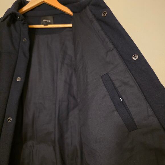 Vince Cozy Wool Quilted Puffer Jacket Navy XL Heavyweight Luxury - Picture 13 of 15